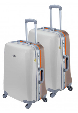 Set de 2 valises rigides ASHOKA-Caramel/Grey