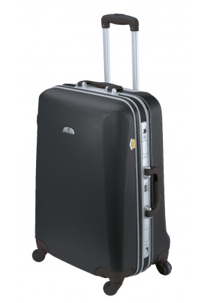 ASHOKA rigid large suitcase 69 cm Black