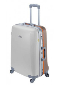 ASHOKA rigid large suitcase 69 cm - Silver / Dark Grey 