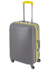 TRUMBEL TSA  Medium size suitcase 59 cm Grey-Yellow 