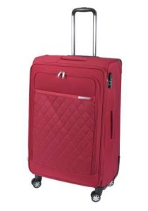 Expandable CABIN 49 cm SUITCASE with 4 wheels TERRANOVA-Red